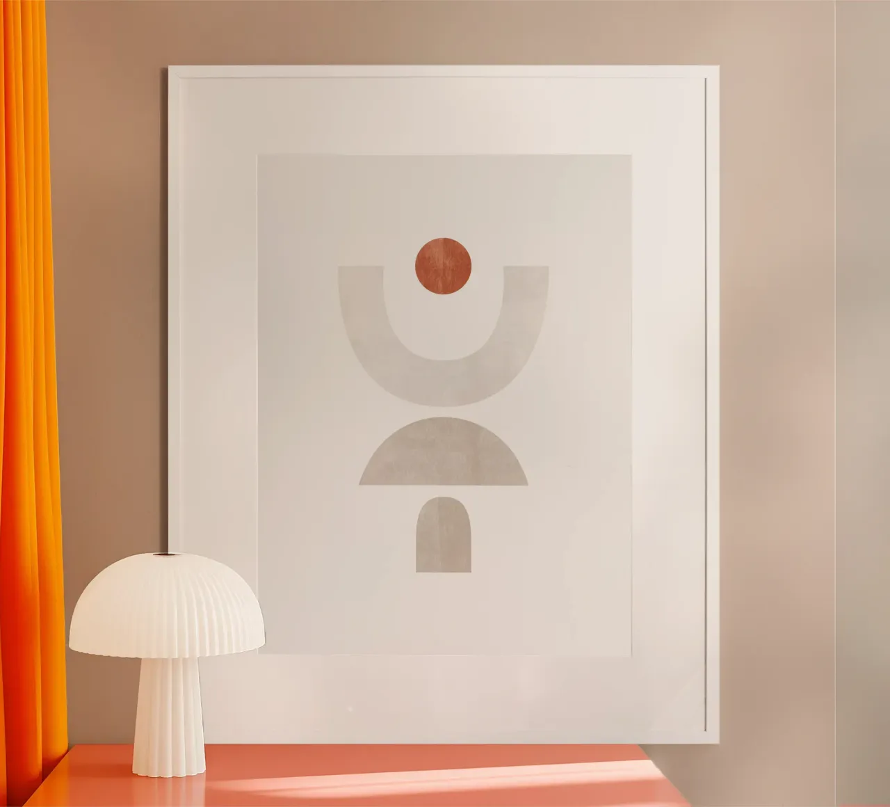 Composición geométrica abstracta minimalista - Composición 1 poster de kookiepixel