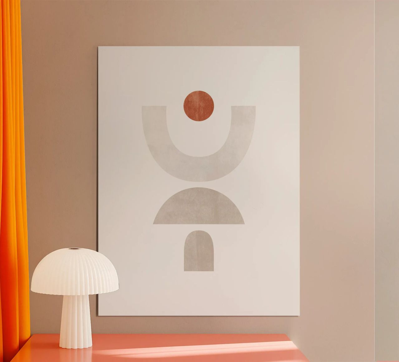 Composition géométrique abstraite minimaliste - Composition 1 poster de kookiepixel