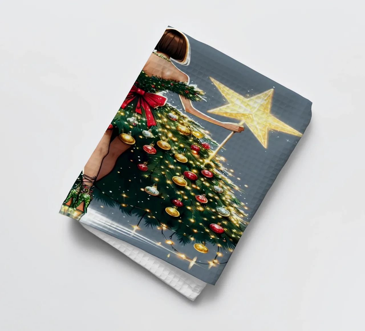 FÉE DE NOËL torchon de ARTOMATIC