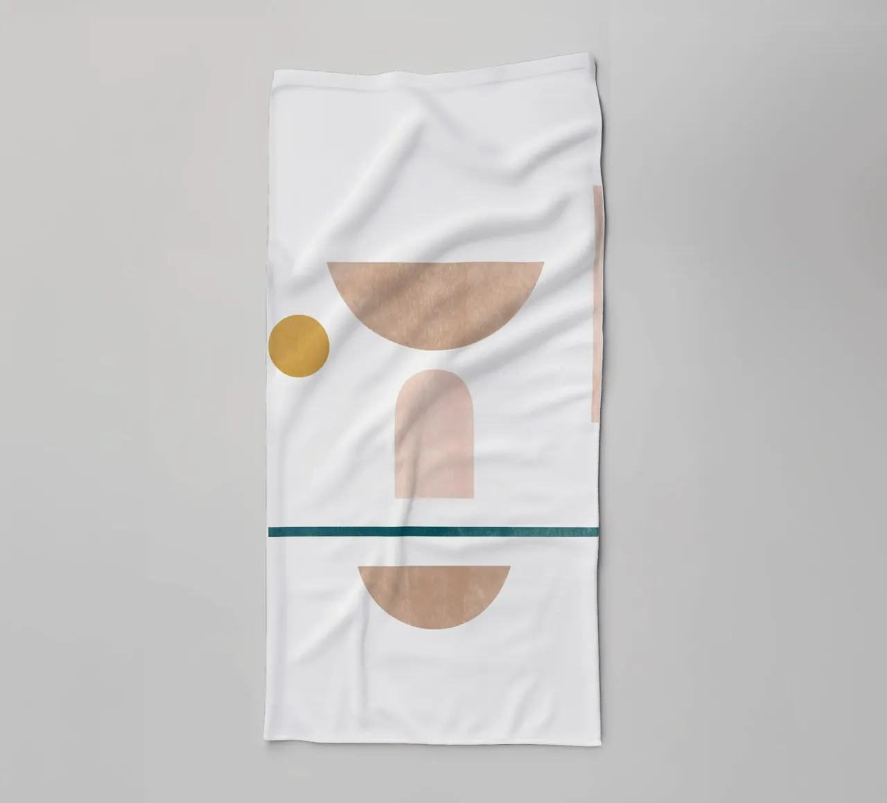 Modern Minimalist Geometric Art - Composition 2 towel by kookiepixel