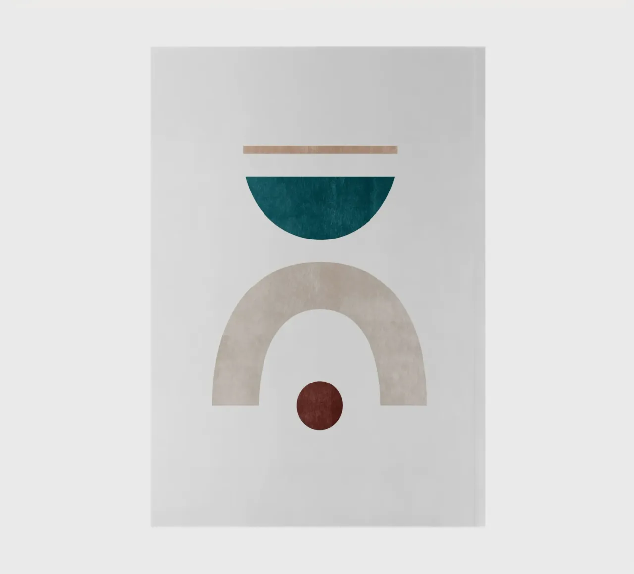 Minimal Abstract Art Print - Geometric Balance notebook by kookiepixel