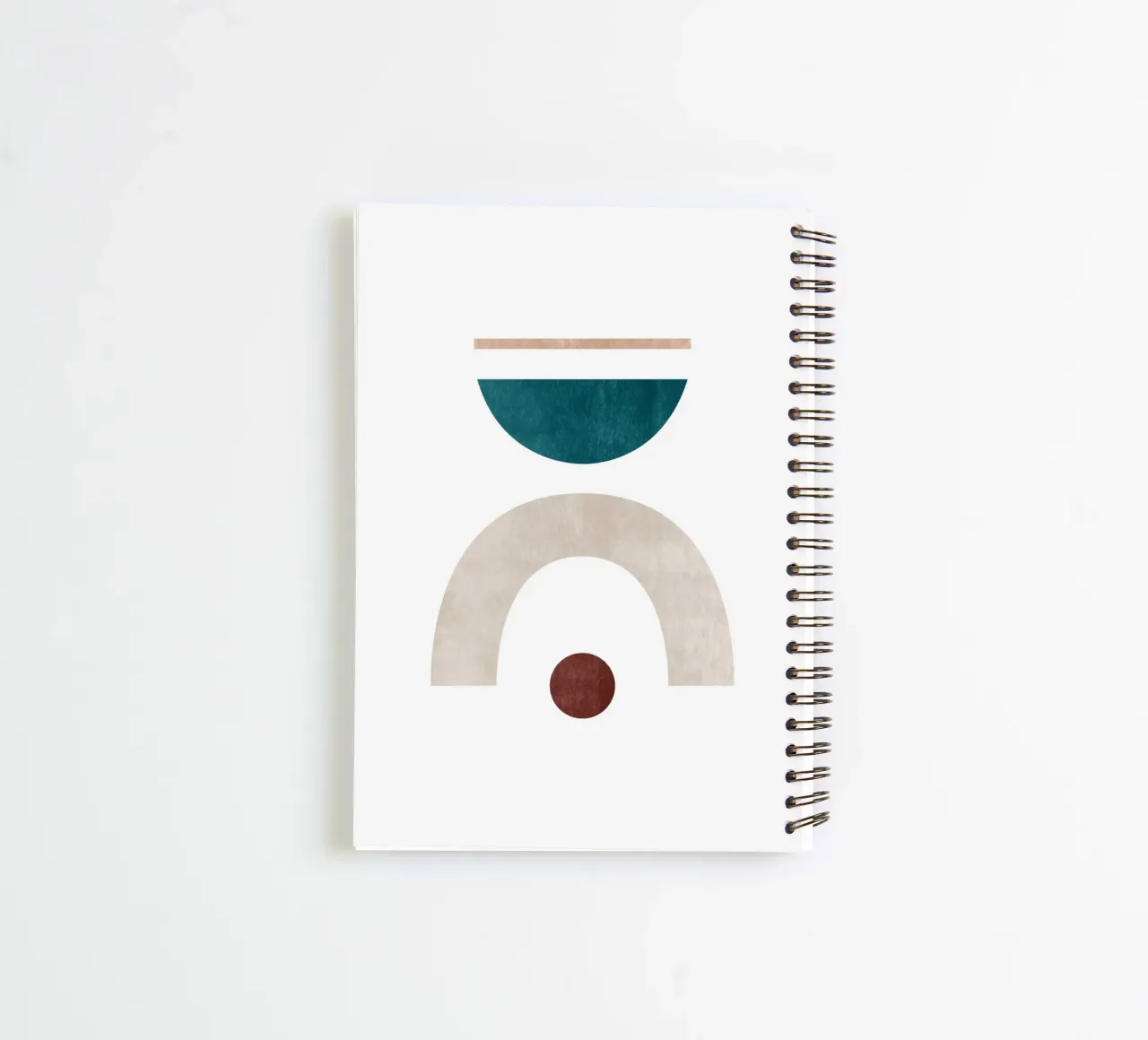 Minimal Abstract Art Print - Geometric Balance spiral notebook by kookiepixel