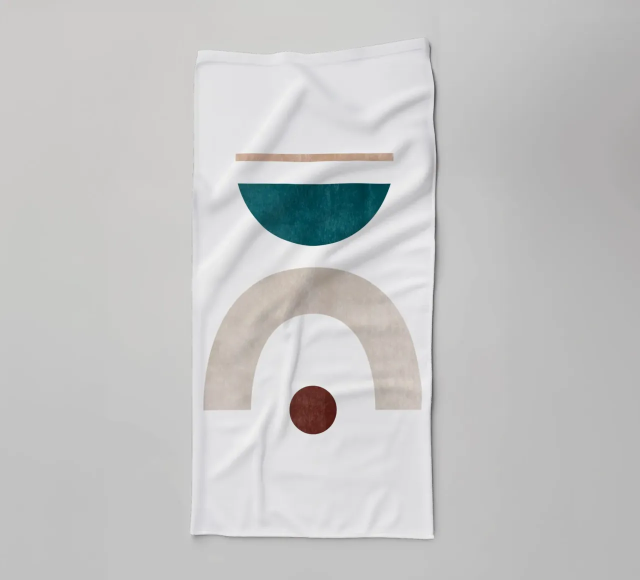 Minimal Abstract Art Print - Geometric Balance towel by kookiepixel
