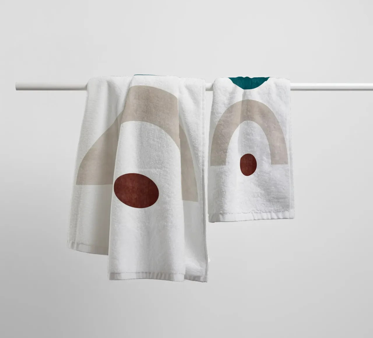 Minimal Abstract Art Print - Geometric Balance towel by kookiepixel