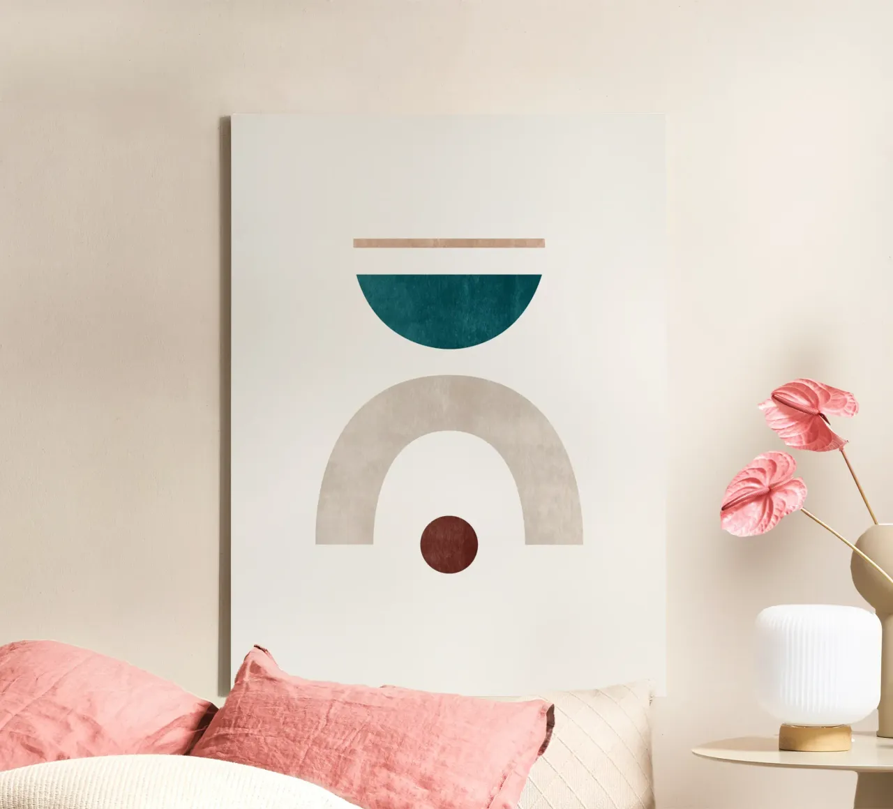 Minimal Abstract Art Print - Geometric Balance canvas by kookiepixel