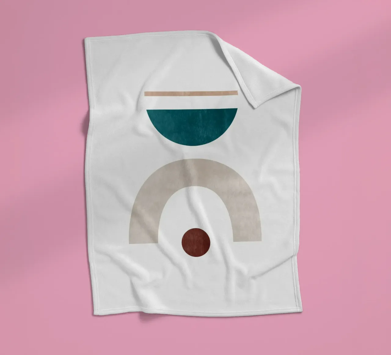 Minimal Abstract Art Print - Geometric Balance fleece blanket by kookiepixel