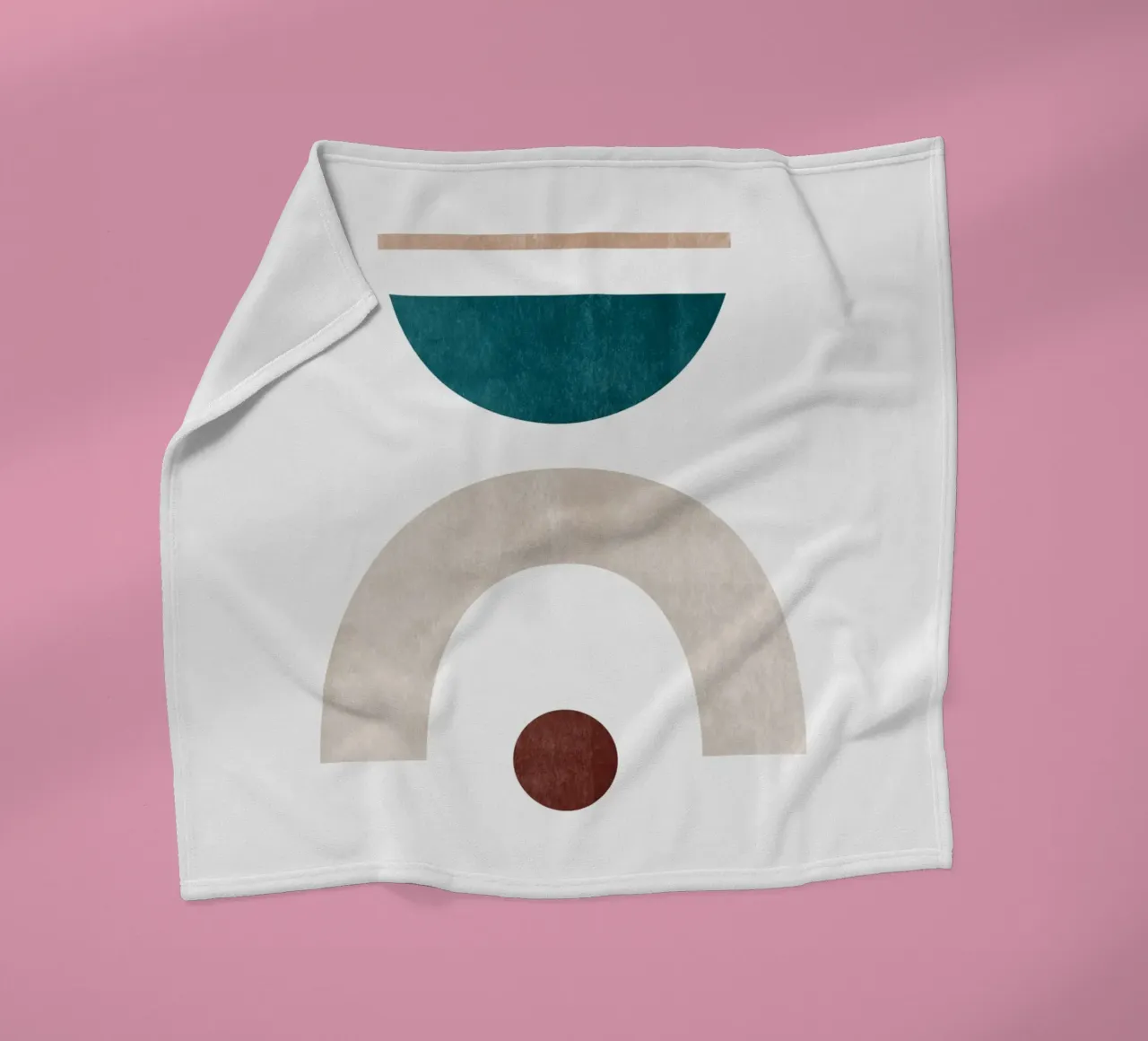 Minimal Abstract Art Print - Geometric Balance fleece blanket by kookiepixel