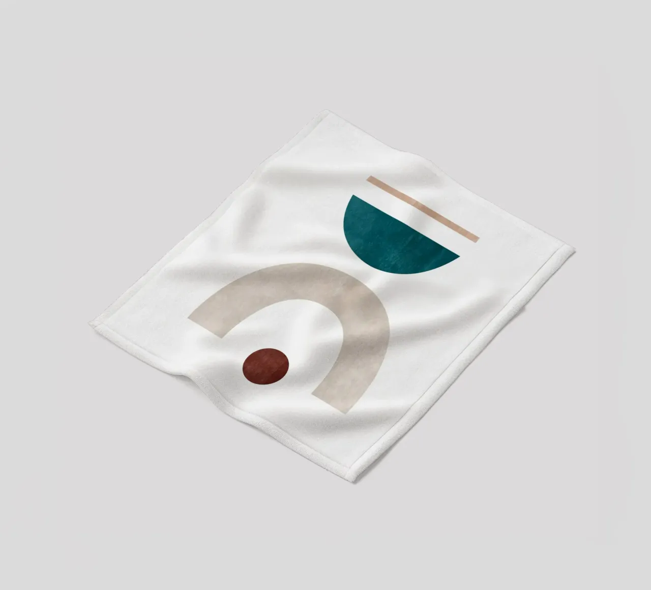 Minimal Abstract Art Print - Geometric Balance fleece blanket by kookiepixel