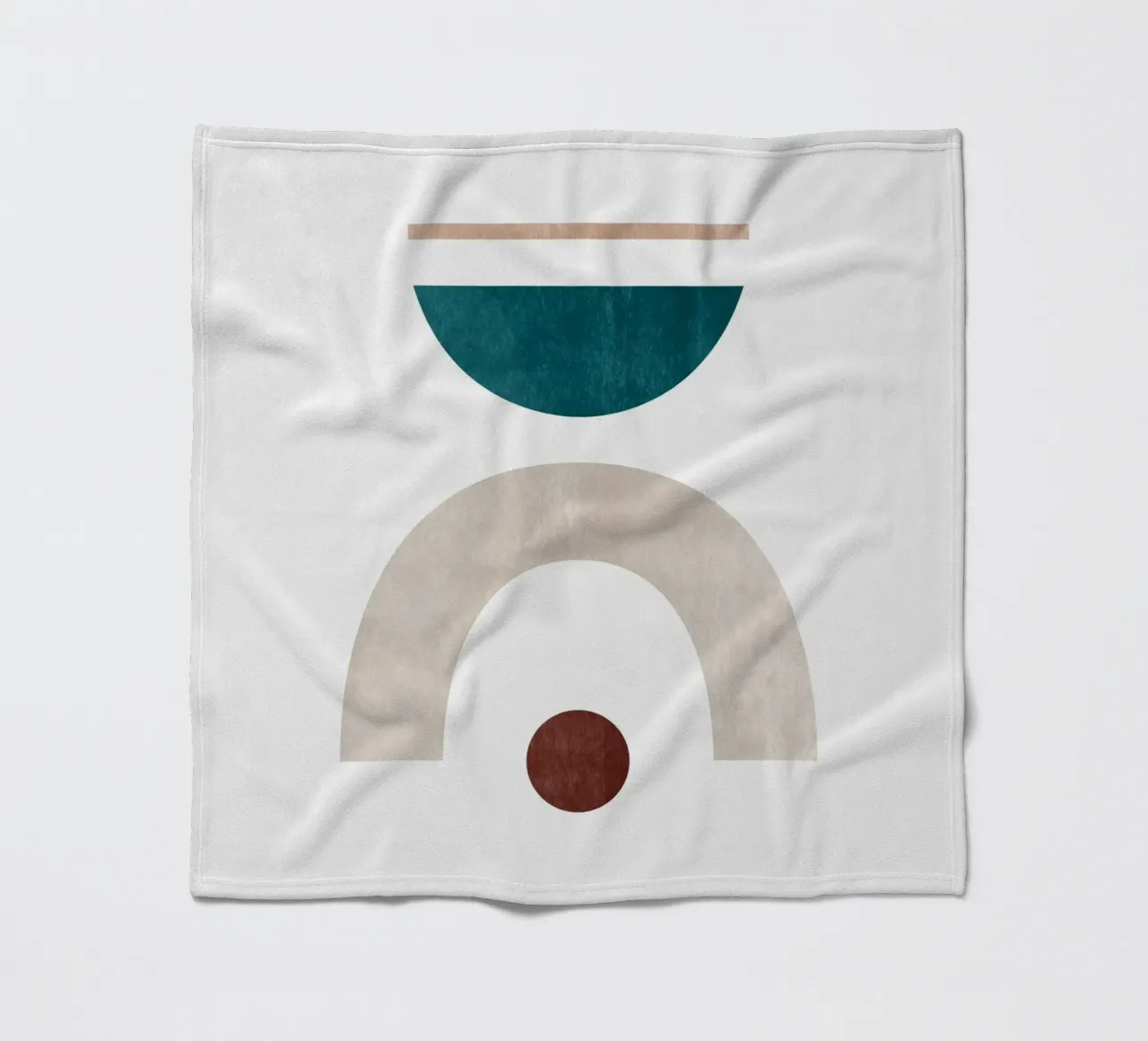 Minimal Abstract Art Print - Geometric Balance fleece blanket by kookiepixel