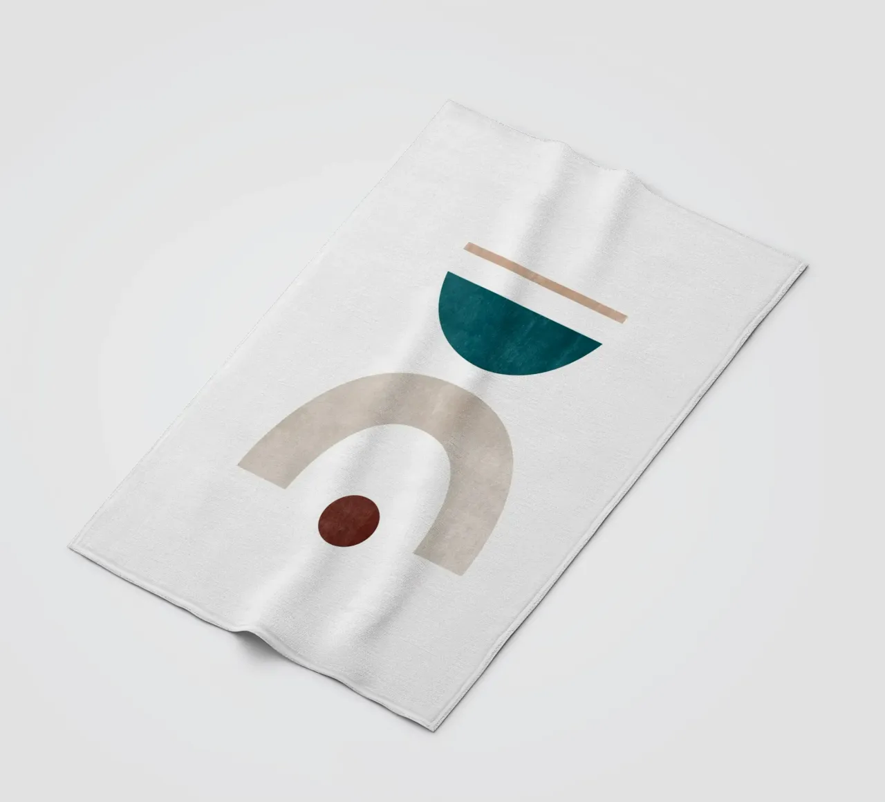 Minimal Abstract Art Print - Geometric Balance fleece blanket by kookiepixel