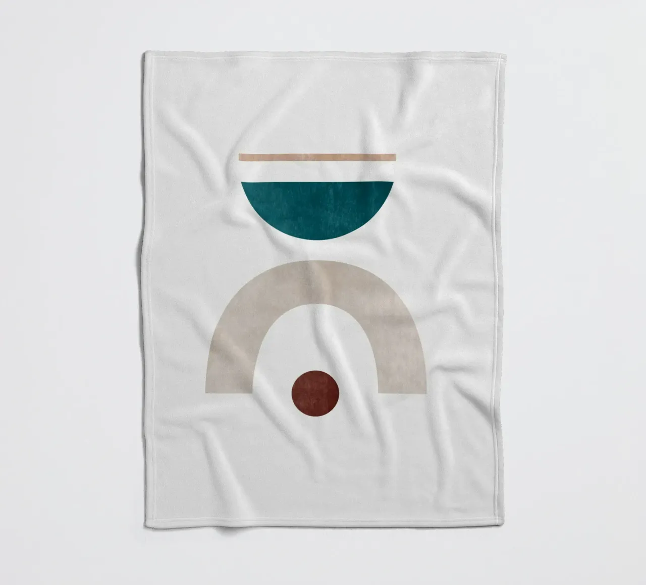 Minimal Abstract Art Print - Geometric Balance fleece blanket by kookiepixel