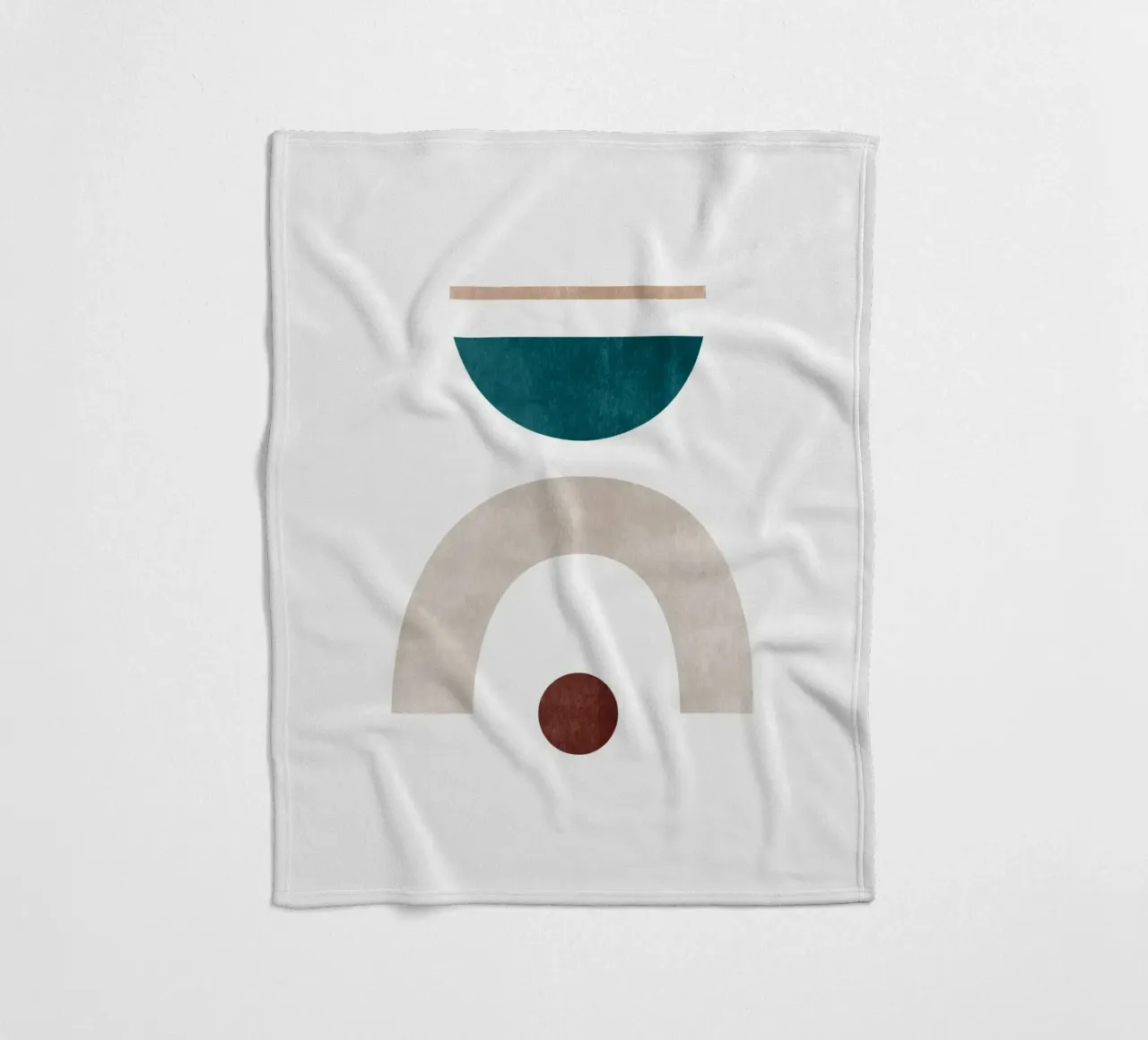 Minimal Abstract Art Print - Geometric Balance fleece blanket by kookiepixel