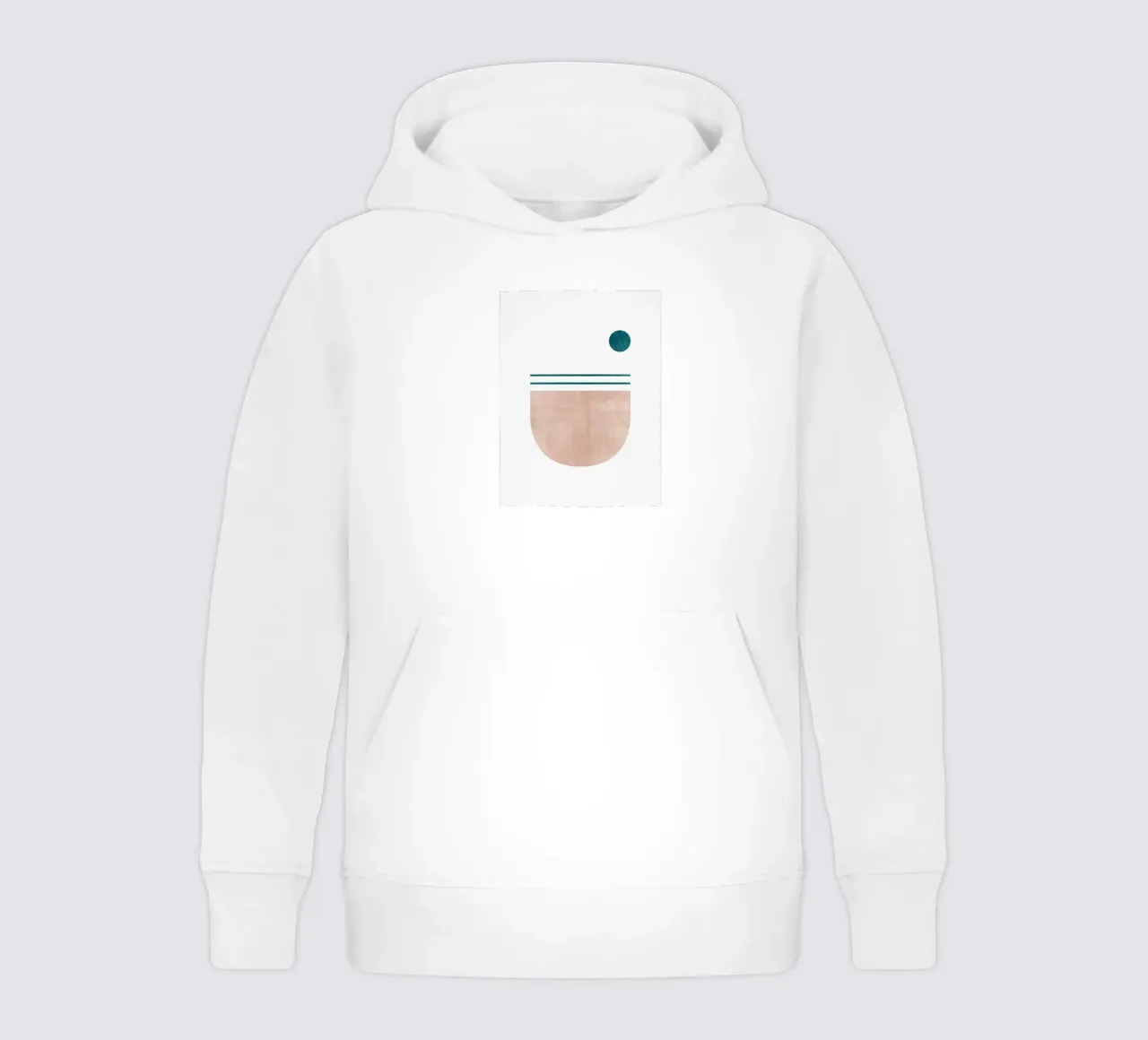Stampa d'arte moderna minimale - Linee geometriche e toni della terra felpa bambino con cappuccio da kookiepixel