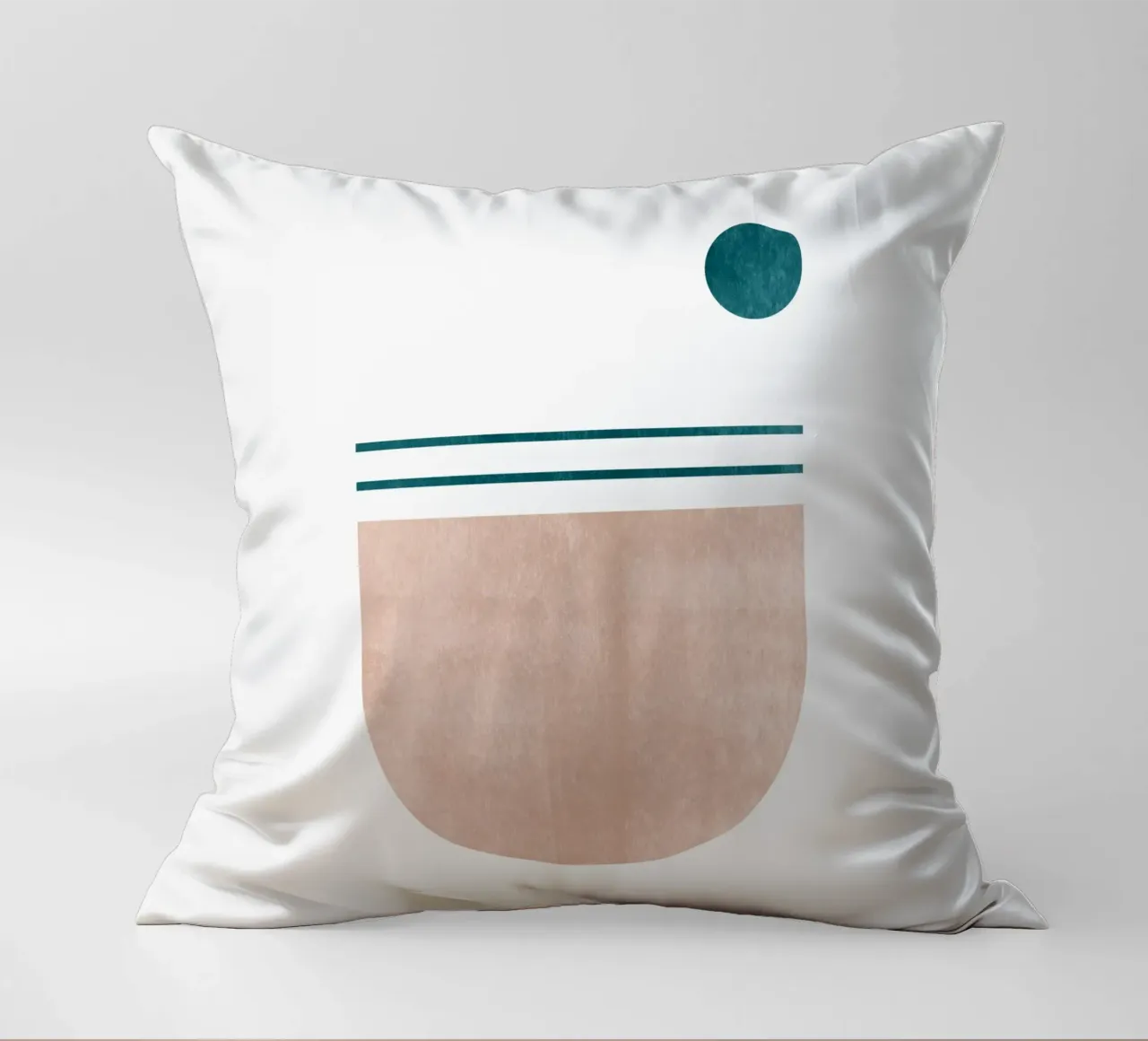 Stampa d'arte moderna minimale - Linee geometriche e toni della terra cuscino da kookiepixel