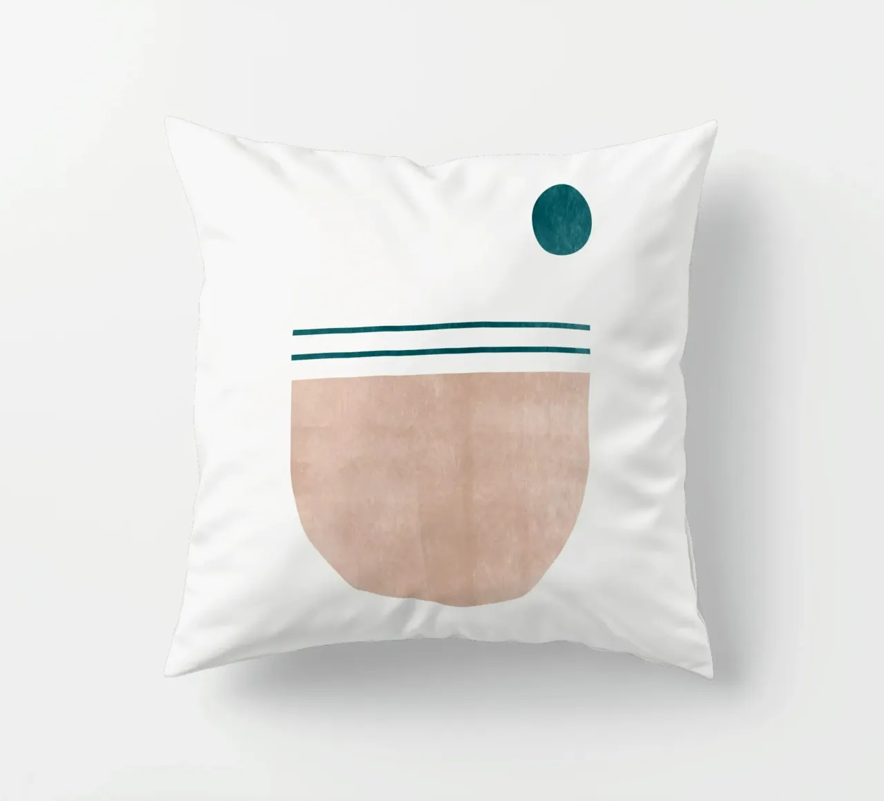 Stampa d'arte moderna minimale - Linee geometriche e toni della terra cuscino da kookiepixel