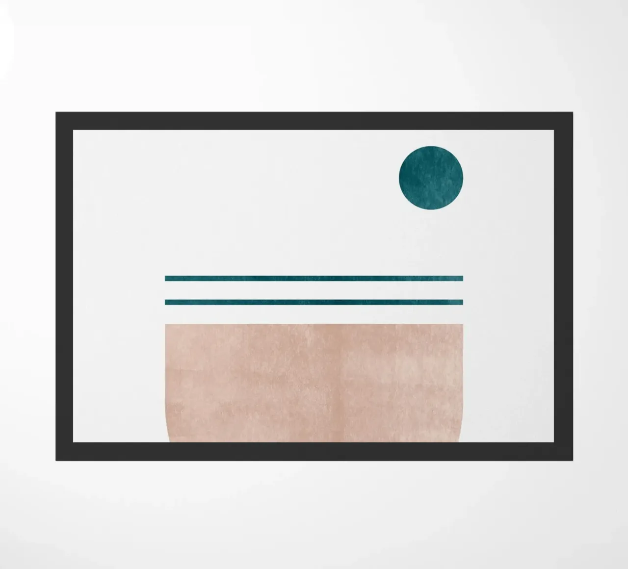 Stampa d'arte moderna minimale - Linee geometriche e toni della terra zerbino da kookiepixel