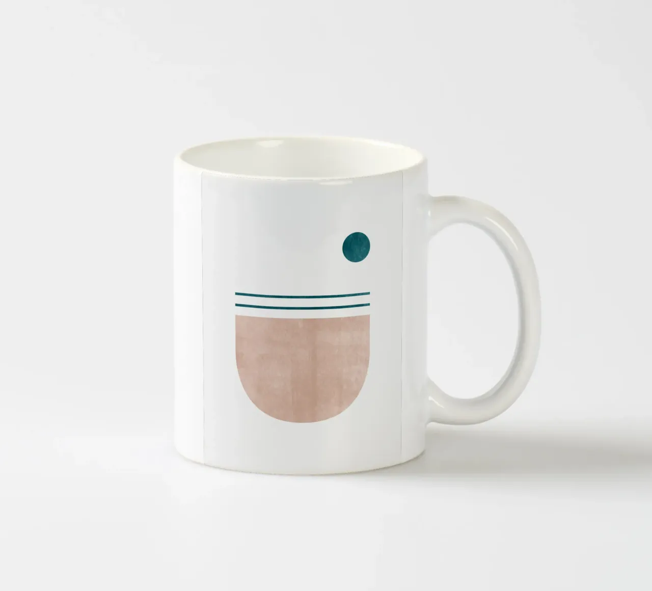 Stampa d'arte moderna minimale - Linee geometriche e toni della terra tazza in ceramica da kookiepixel