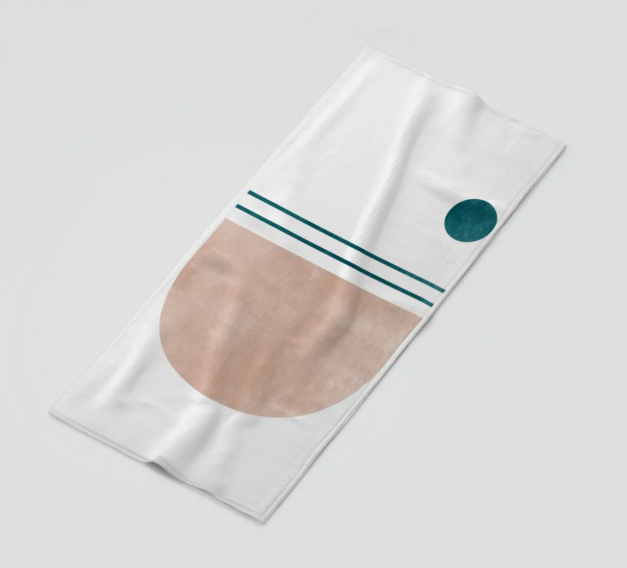 Modern Minimal Art Print - Geometric Lines and Earthy Tones beach towel by kookiepixel