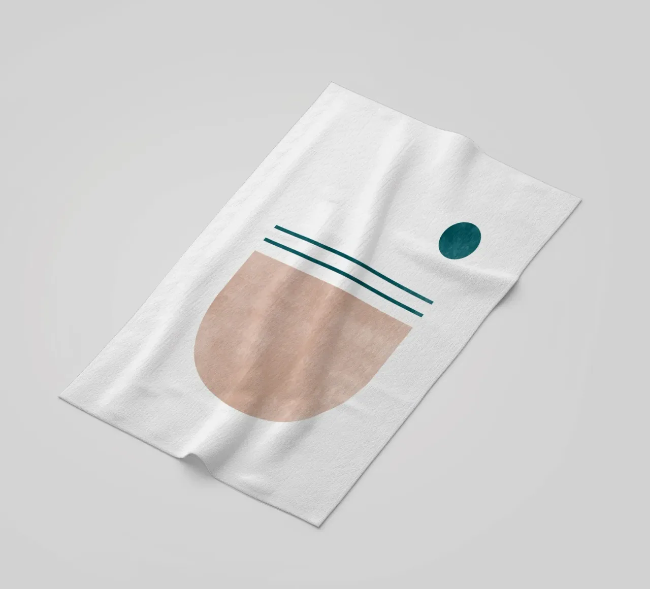 Modern Minimal Art Print - Geometric Lines and Earthy Tones beach towel by kookiepixel