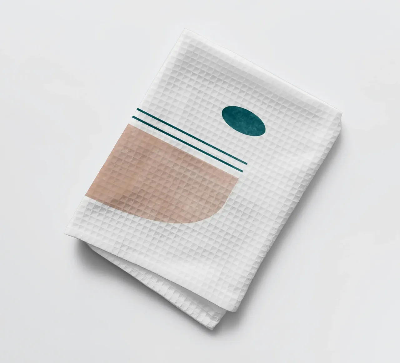 Stampa d'arte moderna minimale - Linee geometriche e toni della terra canovaccio da cucina da kookiepixel