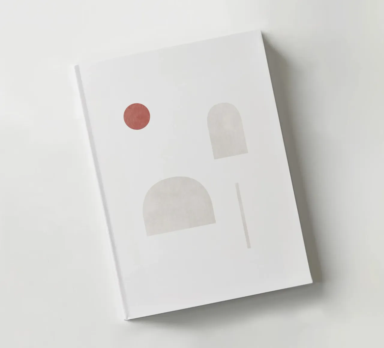 Minimal Abstract Shapes - Terracotta Sun notebook by kookiepixel