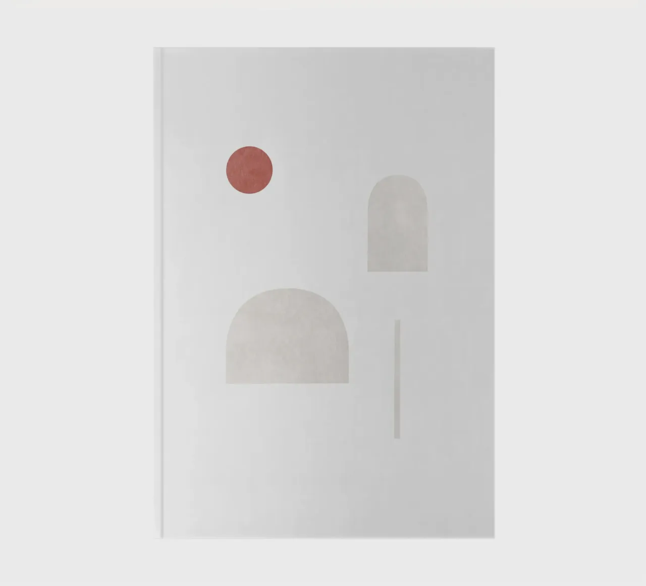 Minimal Abstract Shapes - Terracotta Sun notebook by kookiepixel