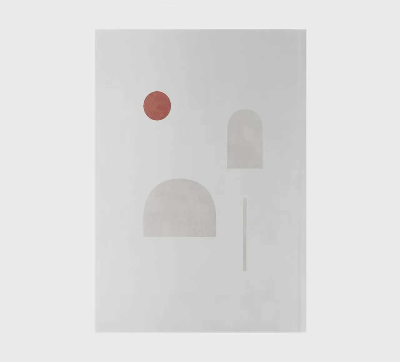Minimal Abstract Shapes - Terracotta Sun notebook by kookiepixel