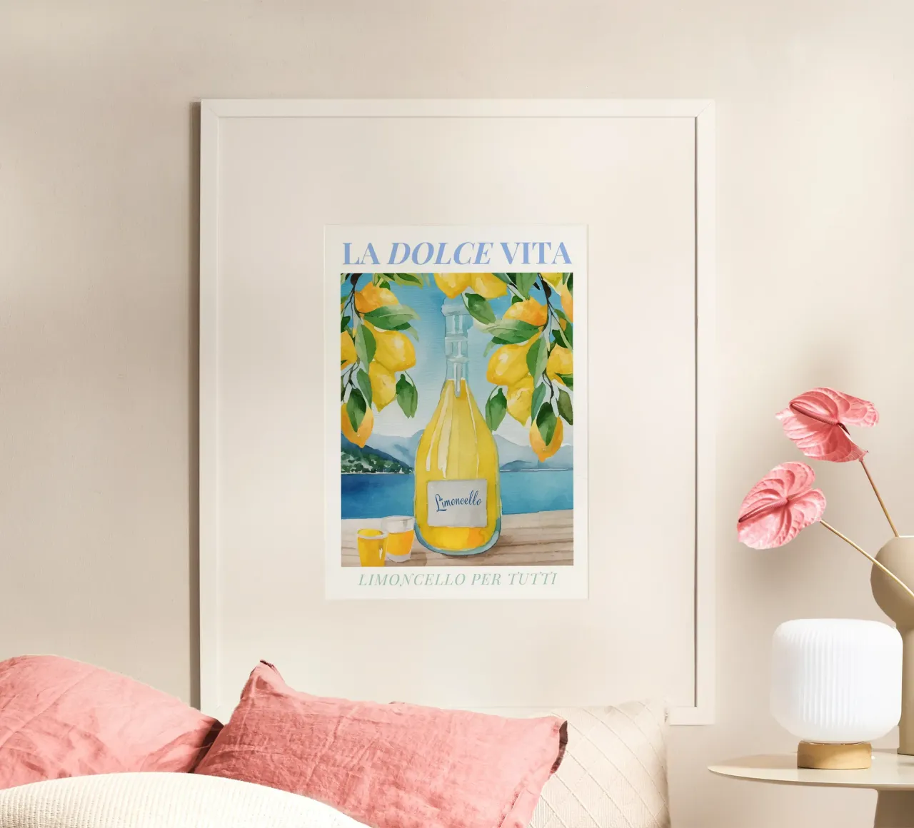 Limoncello Watercolor Illustration poster da TheCocktailClub