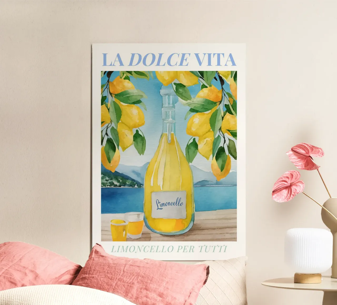 Limoncello Watercolor Illustration poster da TheCocktailClub