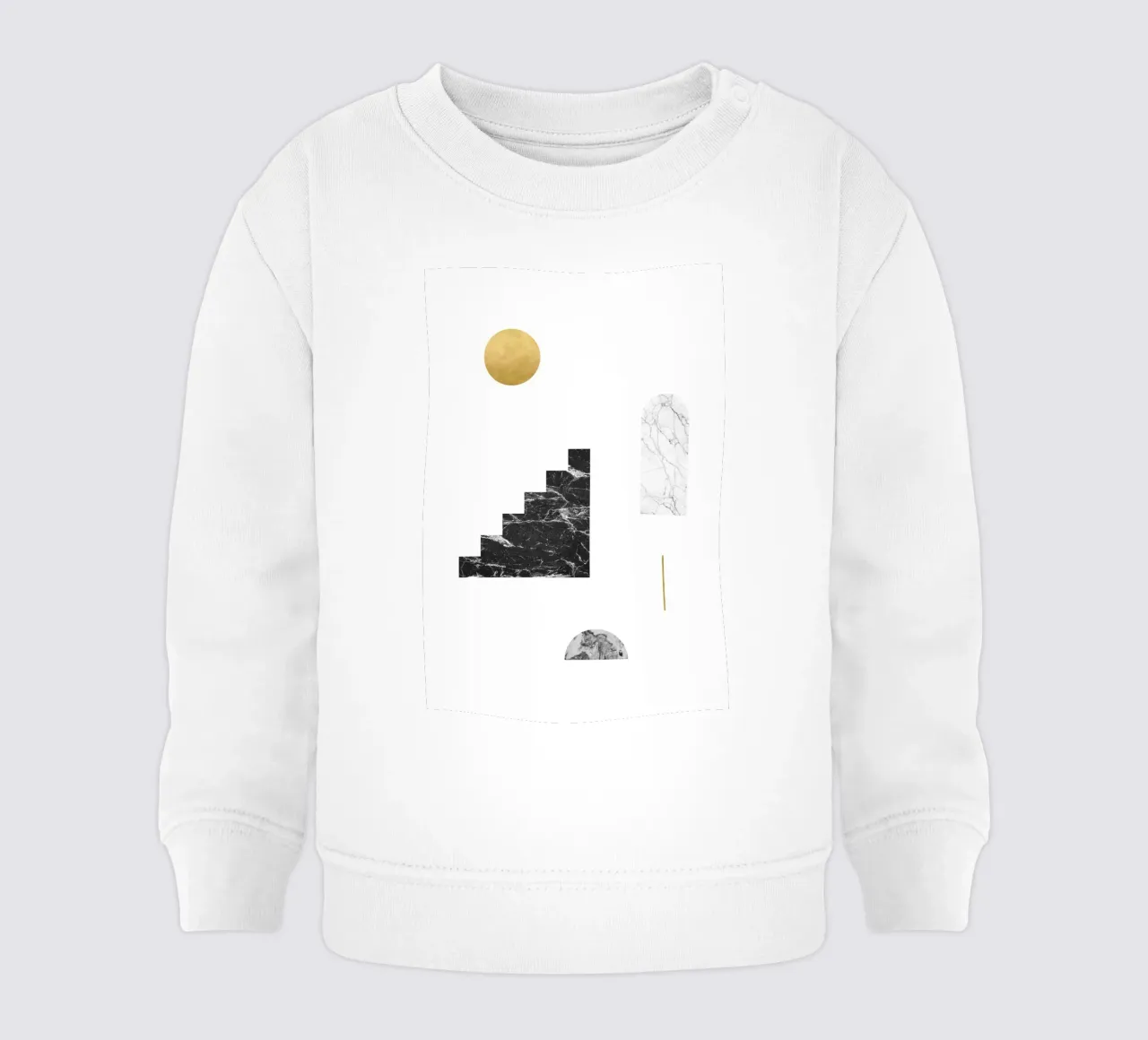 Sole d'oro e scale di marmo felpa neonato da kookiepixel