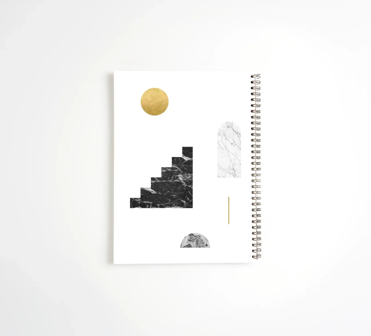 Sole d'oro e scale di marmo diario ad anelli da kookiepixel