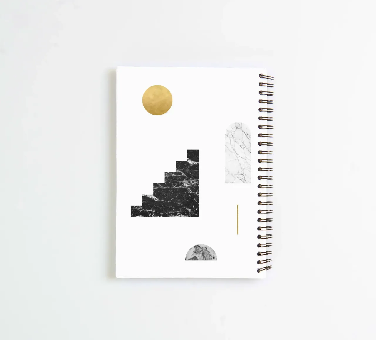 Sole d'oro e scale di marmo diario ad anelli da kookiepixel