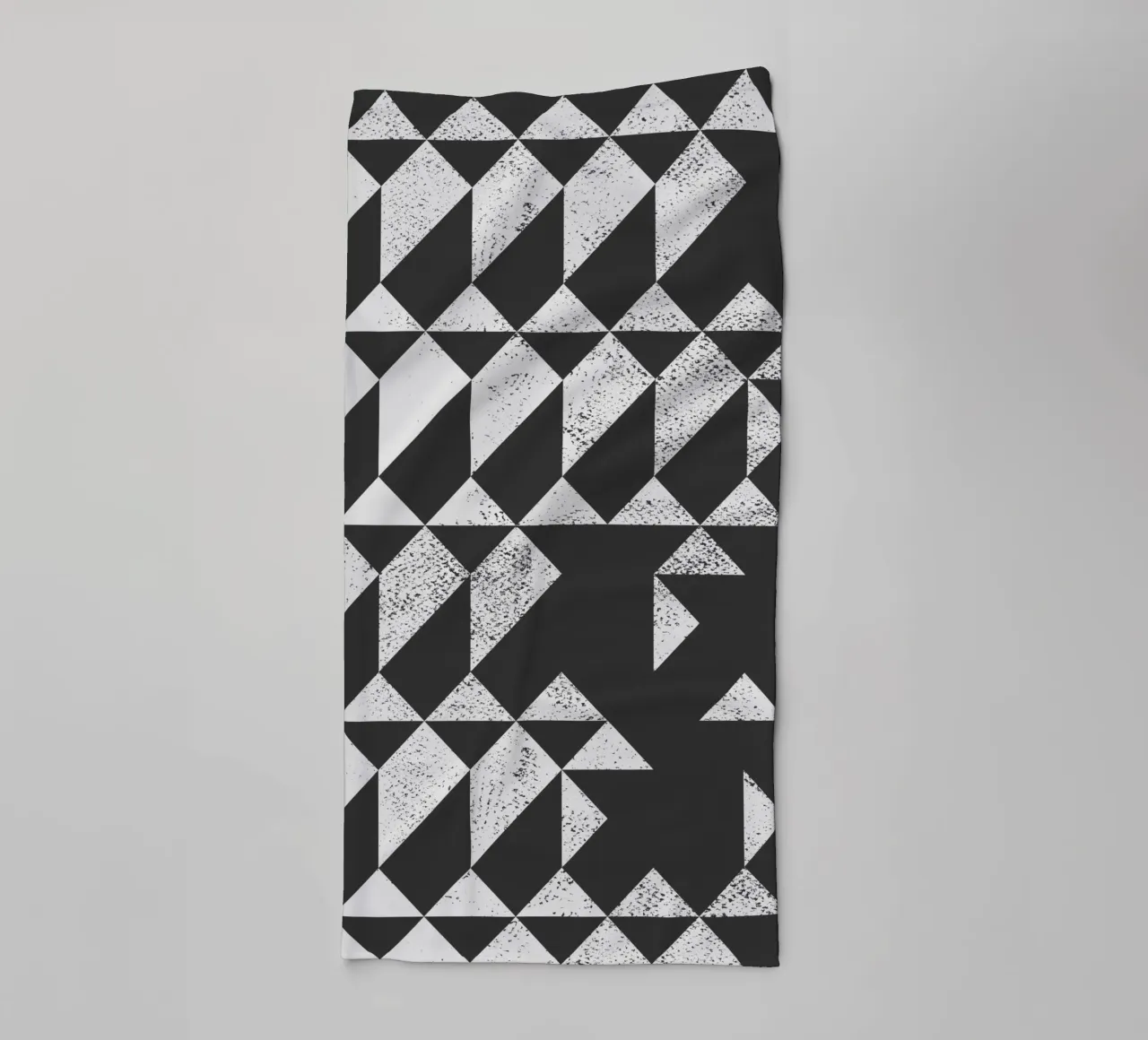 Black & White Geometric Abstract Triangle Wall Decor towel by kookiepixel