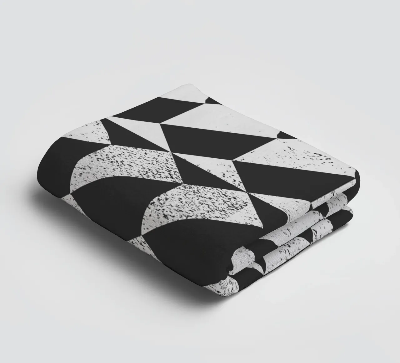 Black & White Geometric Abstract Triangle Wall Decor towel by kookiepixel