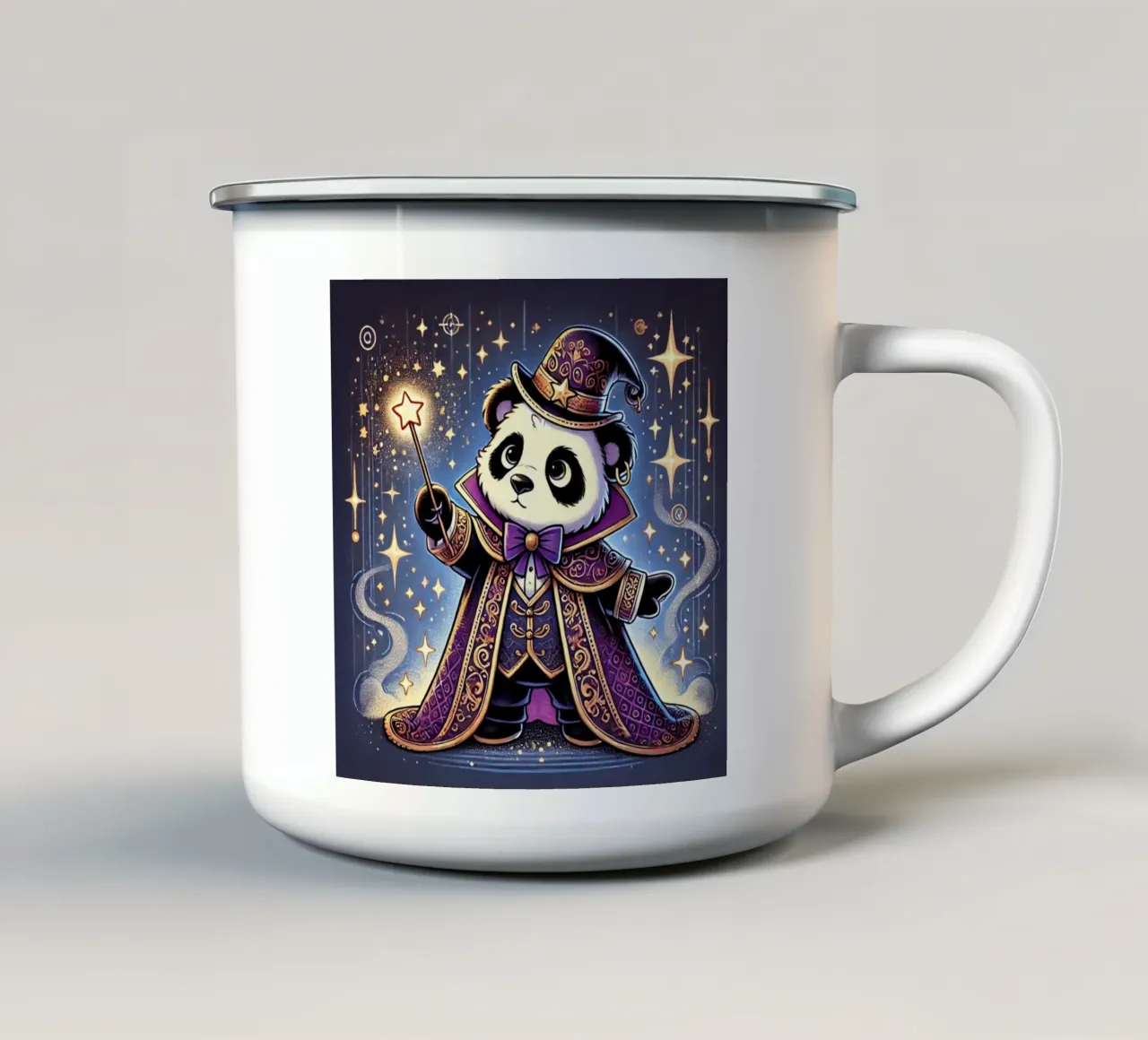 Il panda incantato tazza in smalto da FluffyToons