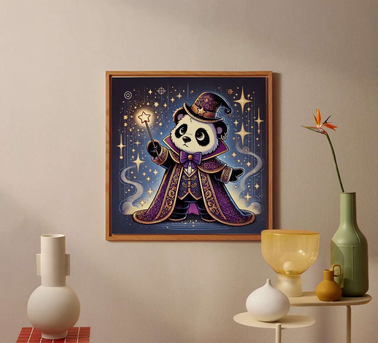 Le panda enchanté alu dibond de FluffyToons