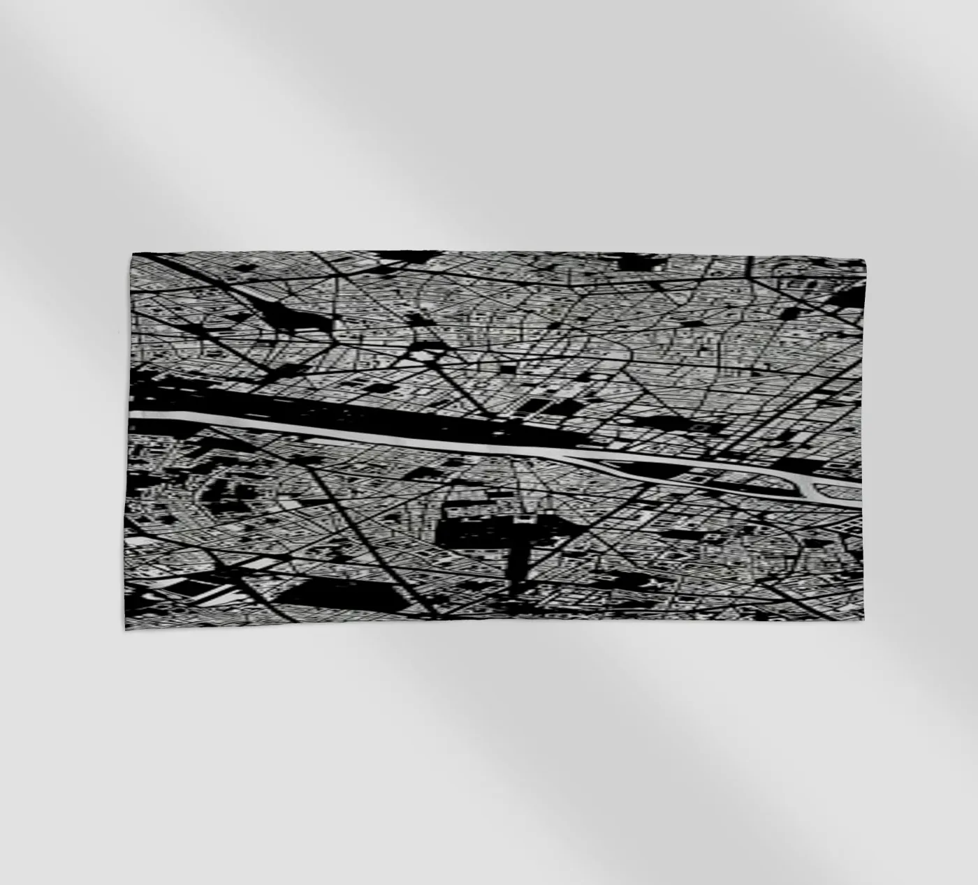 Paris Black telo mare da Urban Maps