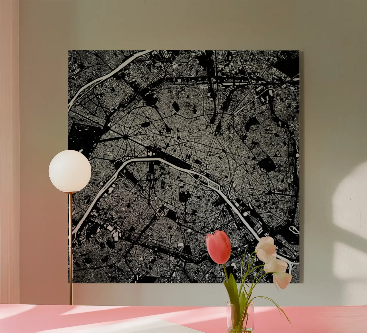 Paris Black plexiglass da Urban Maps