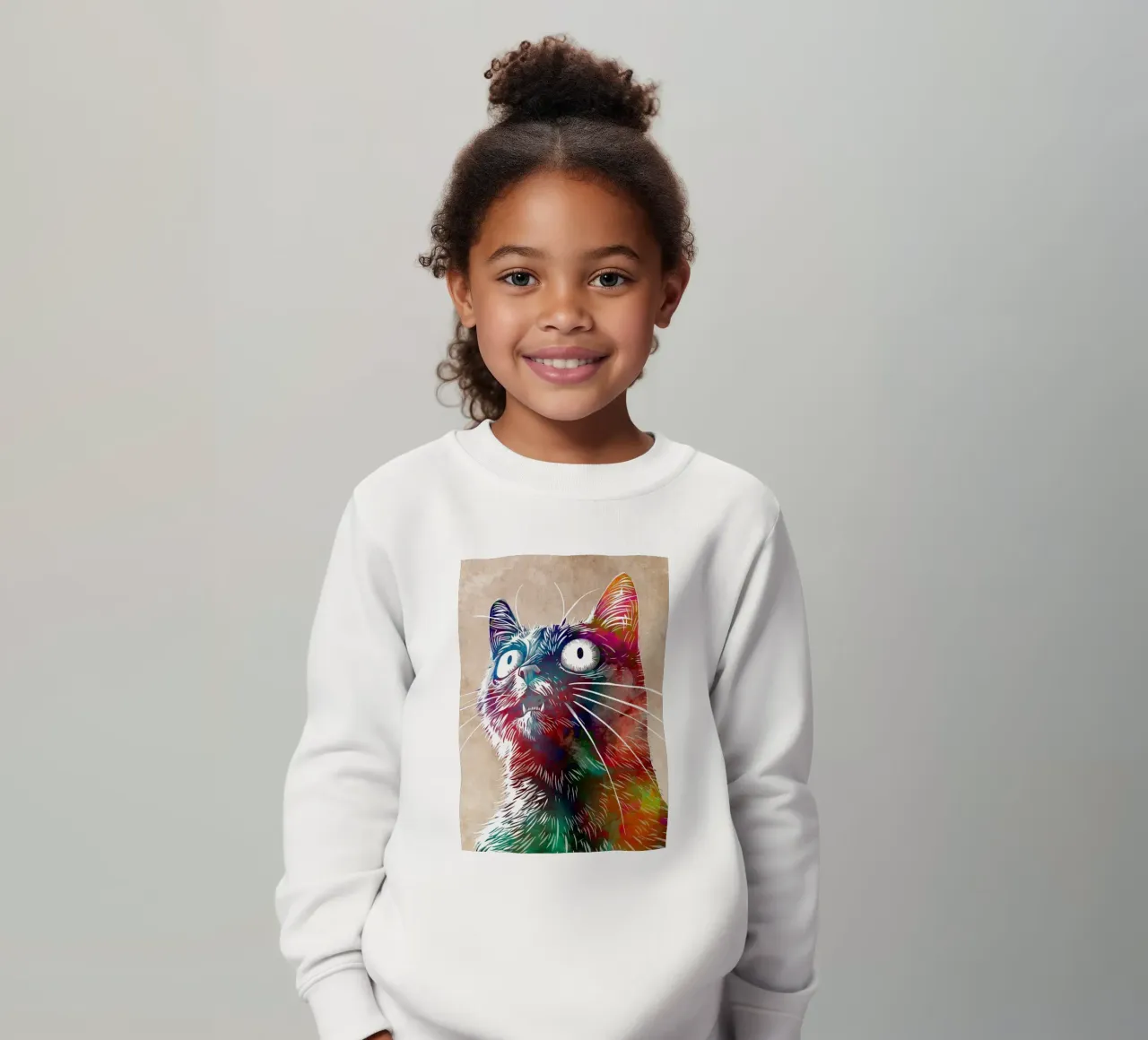Miauuu gatti arte animale felpa bambino da Justyna Jaszke JBJart