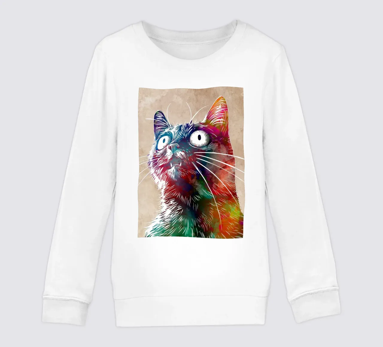 Miauuu gatti arte animale felpa bambino da Justyna Jaszke JBJart