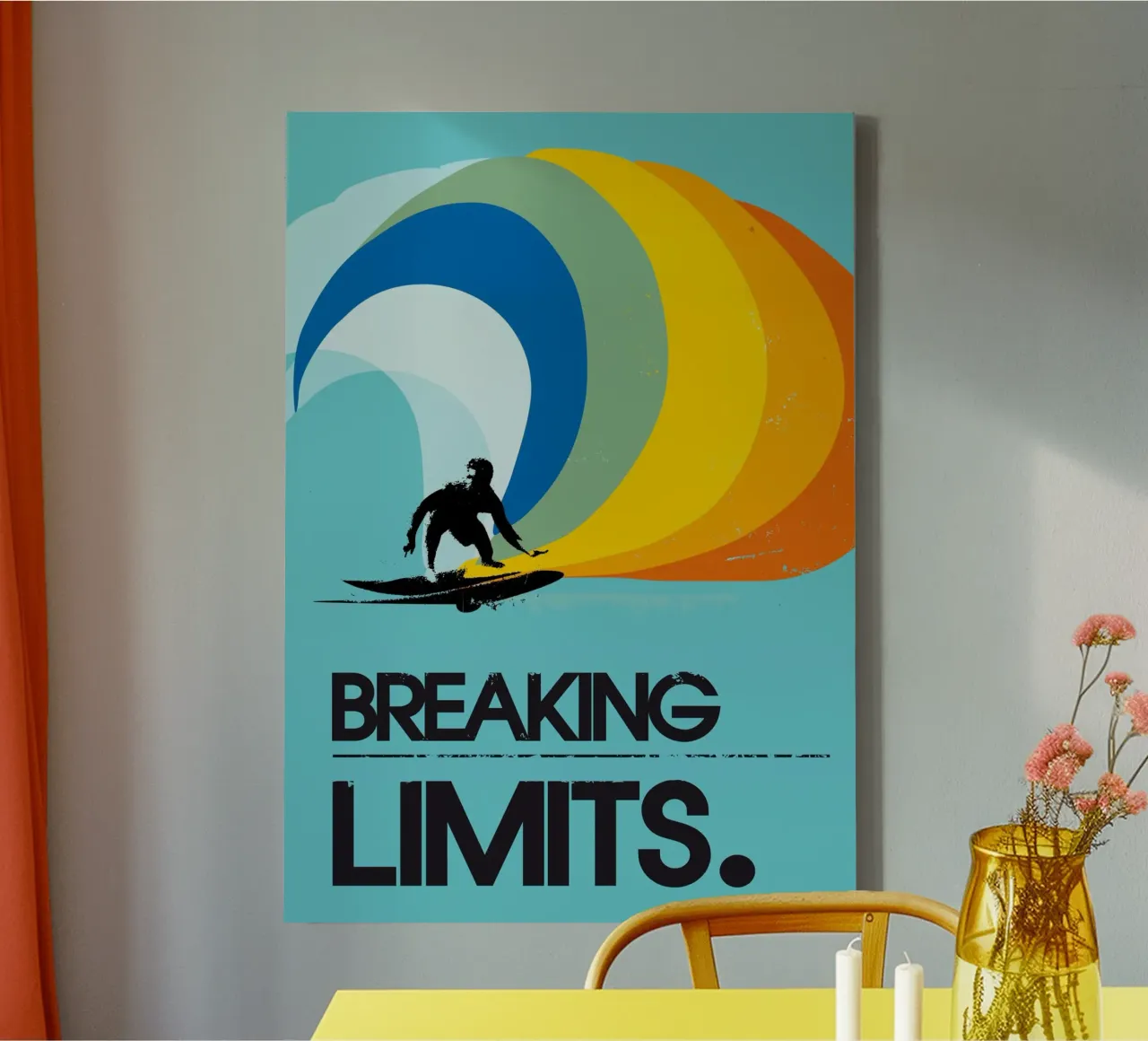 Breaking limits canvas met Baklijst van 2toastdesign