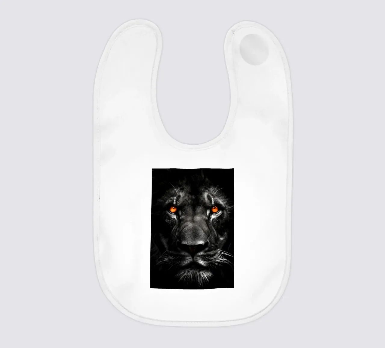 Lion animal art baby bib by Justyna Jaszke JBJart