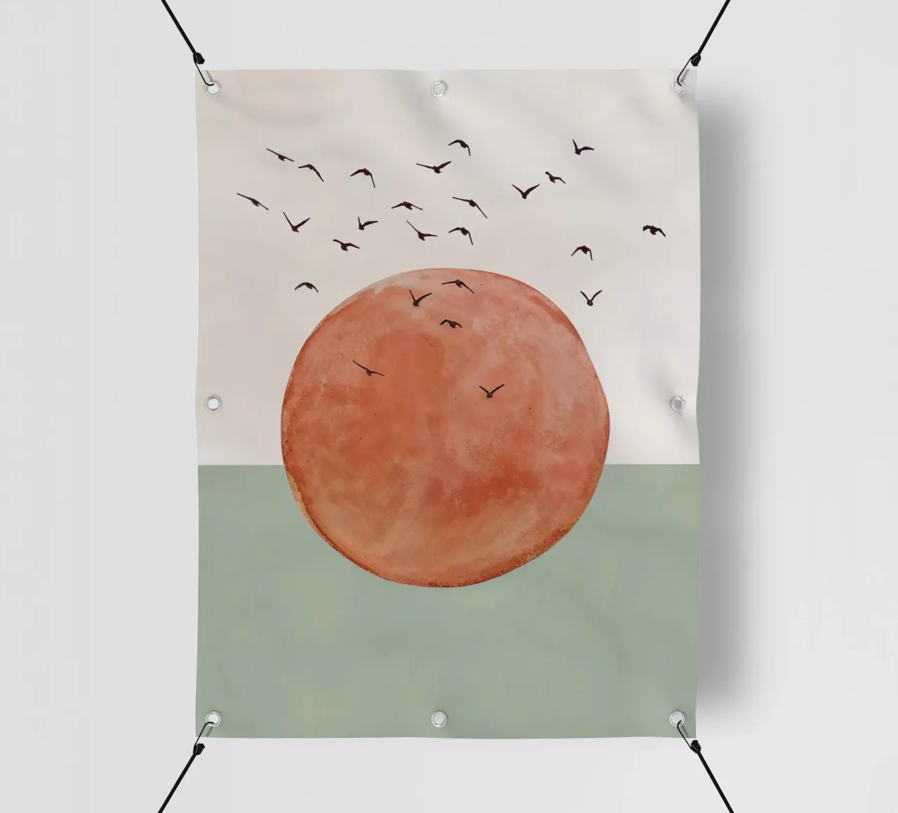 Earth tone mid century minimalistic abstract modern print pvc cover by WijdevenPrints