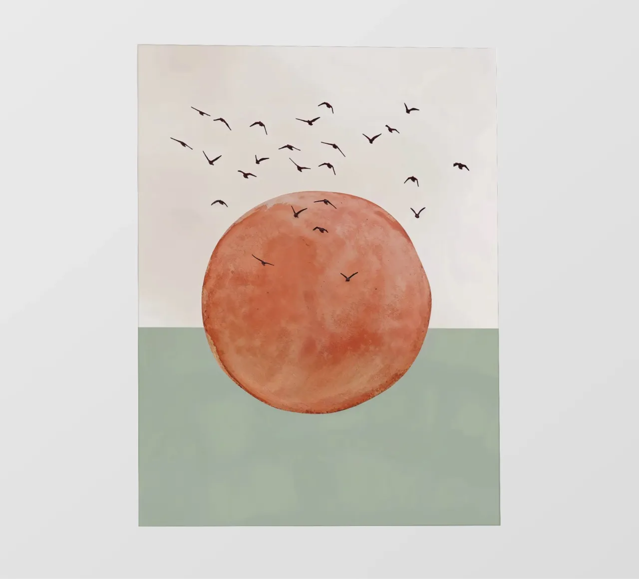 Earth tone mid century minimalistic abstract modern print pvc cover by WijdevenPrints