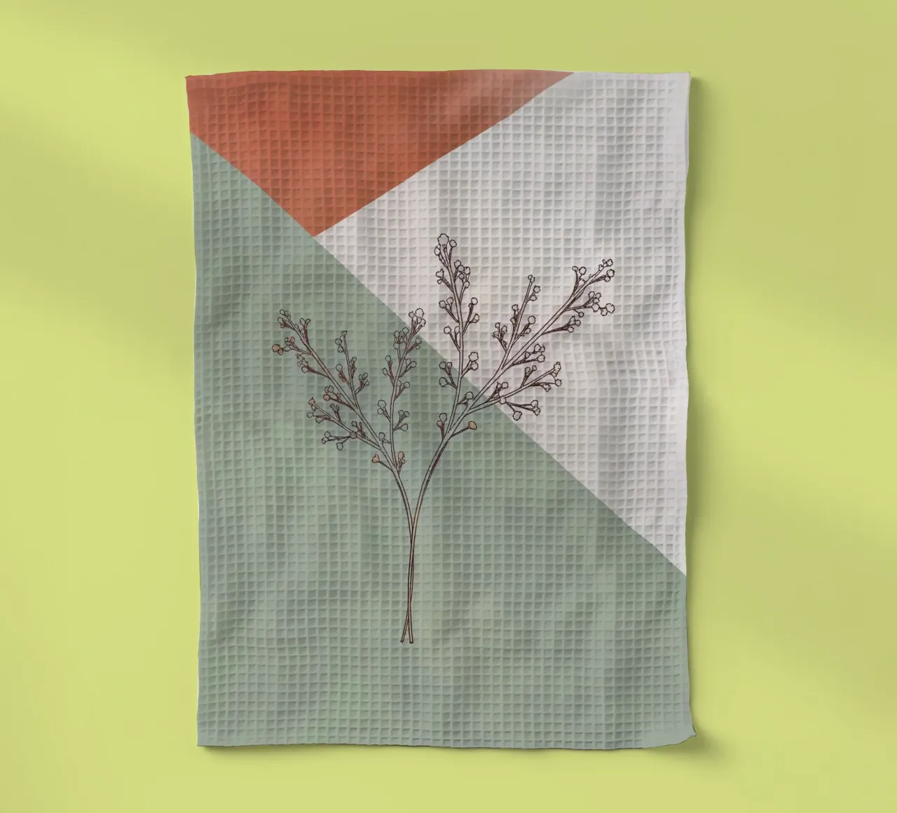 Tono tierra mediados de siglo minimalista abstracto moderno impresión paño de cocina de WijdevenPrints
