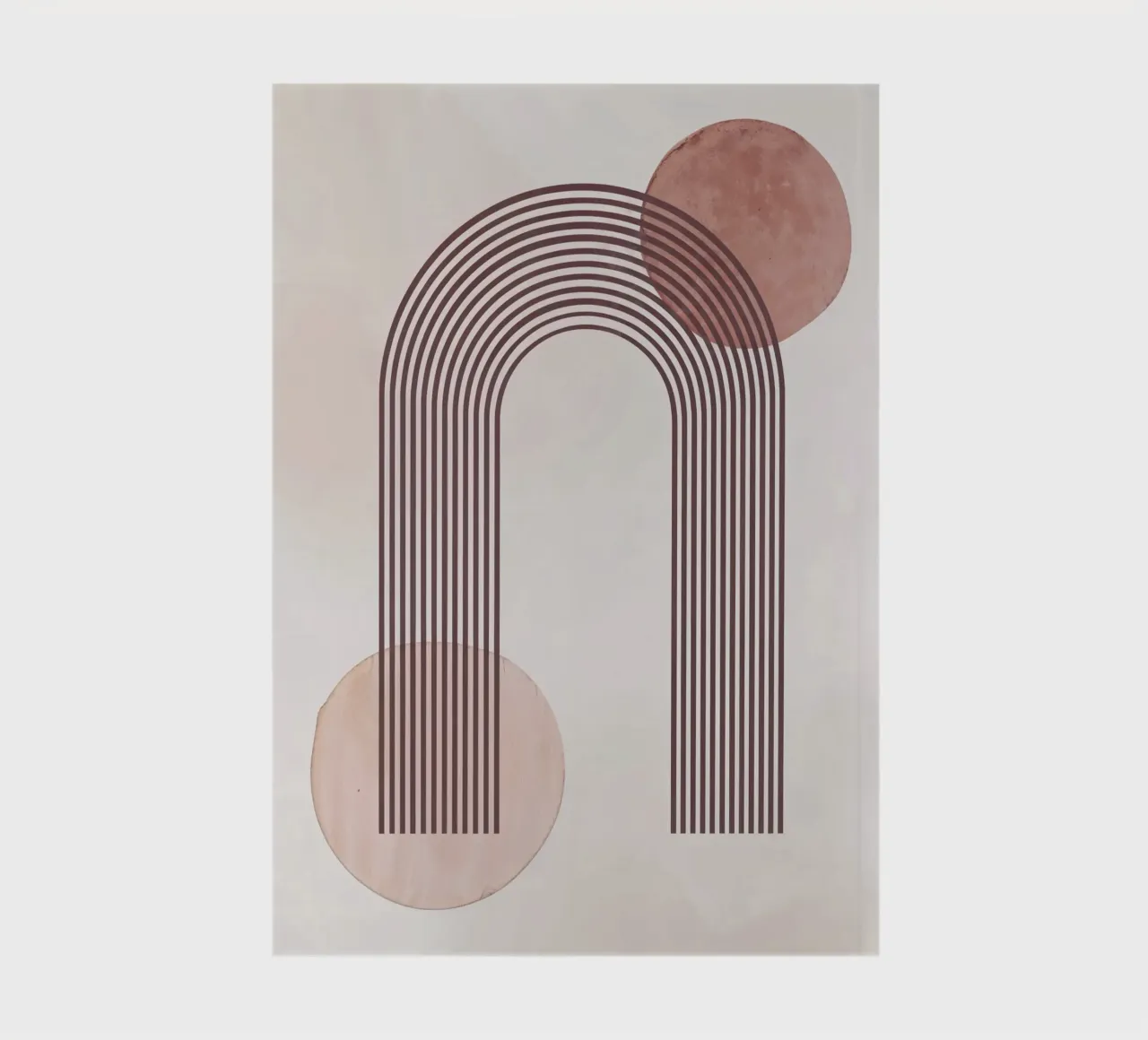 Neutral beige getönt Mitte des Jahrhunderts minimalistisch abstrakt modern Notizbuch von WijdevenPrints