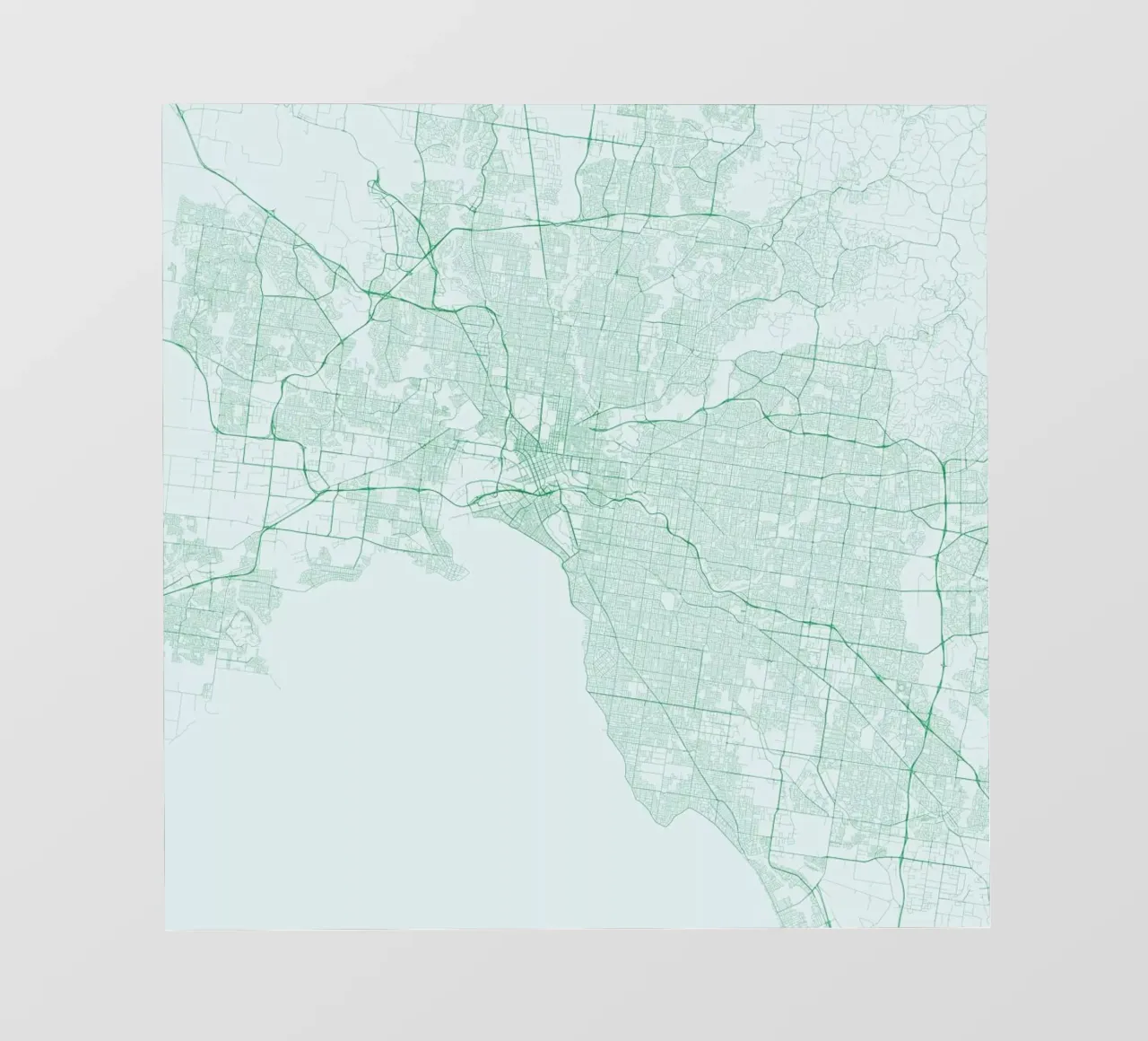 Traffic Melbourne Green pellicola backlit da Urban Maps