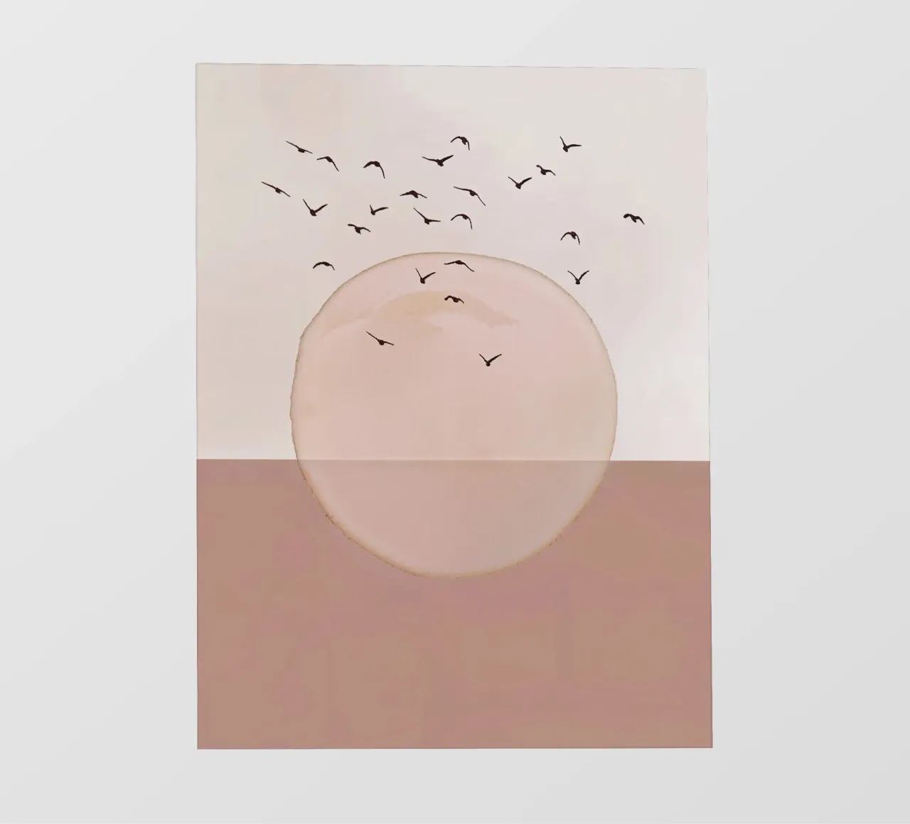 Neutral beige toned mid century minimalistic abstract modern pvc cover by WijdevenPrints