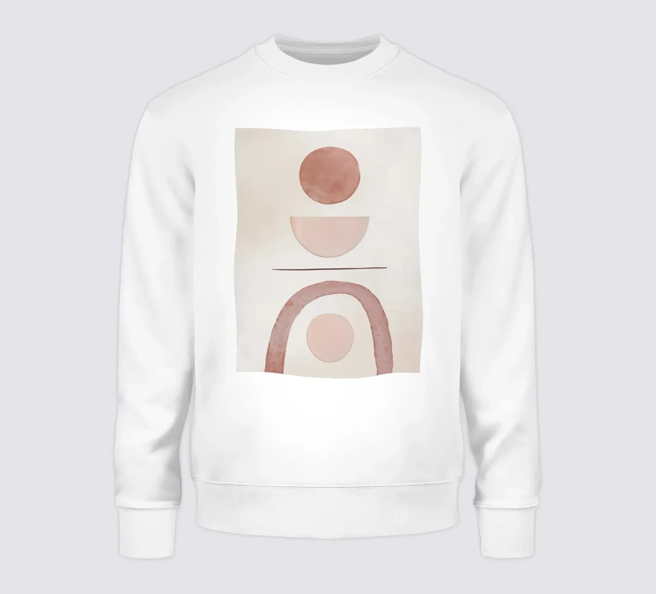 Neutro, beige, metà secolo, minimalista, astratto e moderato. felpa da WijdevenPrints