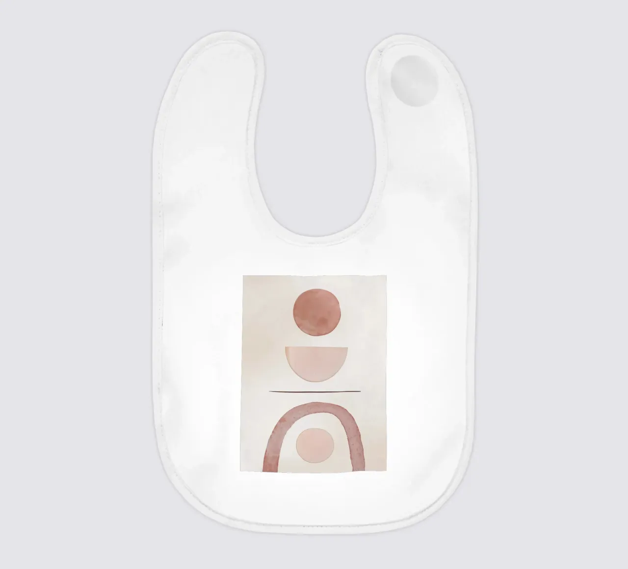 Neutral beige getönt Mitte des Jahrhunderts minimalistisch abstrakt moder Babylätzchen von WijdevenPrints
